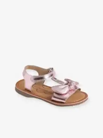 Vertbaudet Sandálias em pele para menina, coleção autonomia - rosa... promoção