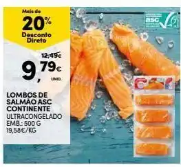 Continente Salmão continente promoção