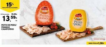 Continente Peito de peru campofrio promoção