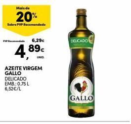 Continente Azeite virgem gallo promoção