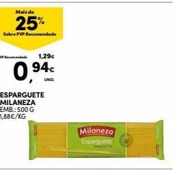 Continente Esparguete milaneza promoção