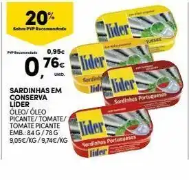 Continente Sardinhas em lata lider promoção
