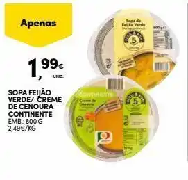 Continente Sopa continente promoção