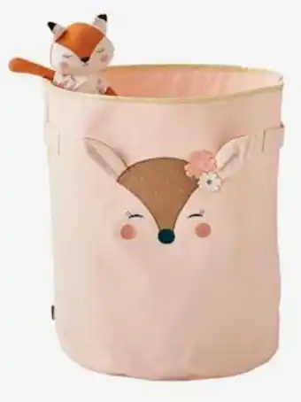 Cesto de arrumação xl, corça - rosa medio liso com motivo