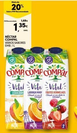 Continente Néctar compal promoção