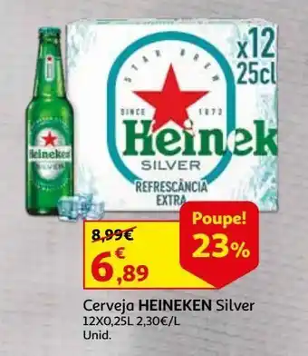 Auchan Cerveja heinekensilver 12x0.25l promoção