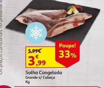 Solha congelada grandes/cabeça kg