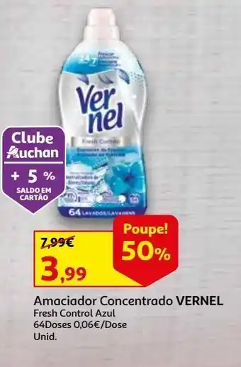 Auchan Amaciador concentrado vernelfresh control azul 64d promoção
