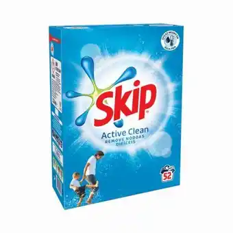 Neomáquina Detergente skip pó active clean 52 doses promoção
