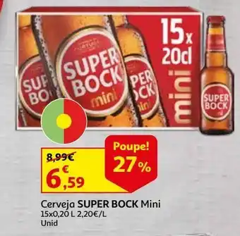 Auchan Cerveja super bockmini 15x0.20 l promoção