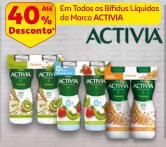 Auchan Bifidus líquido activia promoção
