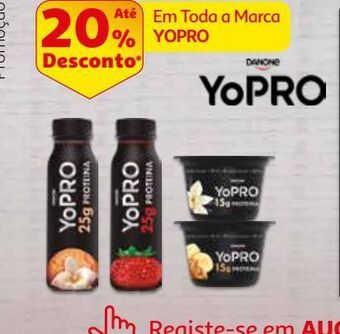 Auchan Iogurte liquido yopro promoção