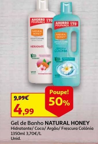 Auchan Gel banho natural honey promoção