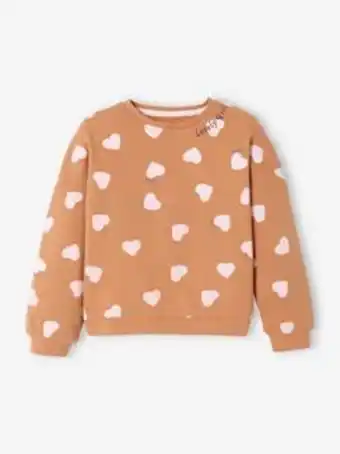 Vertbaudet Sweat fantasia com corações ou bolas, para menina - rosa... promoção
