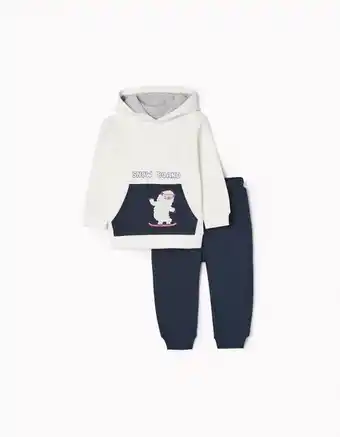 Zippy Conjunto de 2 peças em algodão para bebé menino 'iéti', branco/azul escuro promoção