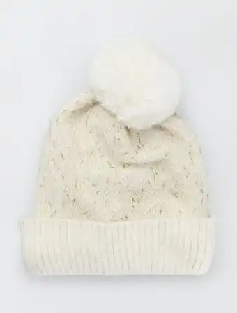 Kiabi Gorro com pompom e fio brilhante promoção