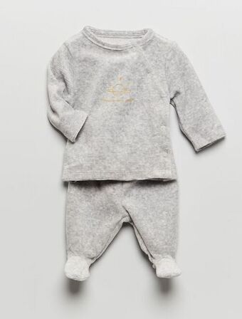 Kiabi Pijama comprido de veludo - 2 peças promoção