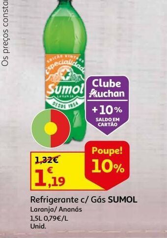 Auchan Refrigerante c/gas sumol promoção