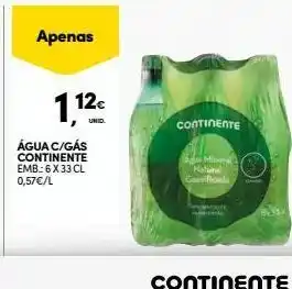 Continente Água com gás continente promoção