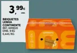Continente Briquetes de madeira continente promoção
