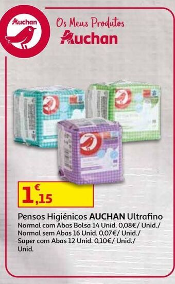 Pensos higiénicos ultra auchan