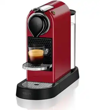 MediaMarkt Máquina de café cápsulas nespresso krups xn741510 citiz vermelho promoção