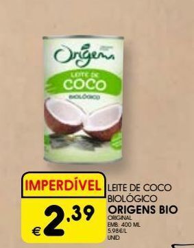 Meu Super Leite de coco origens bio promoção