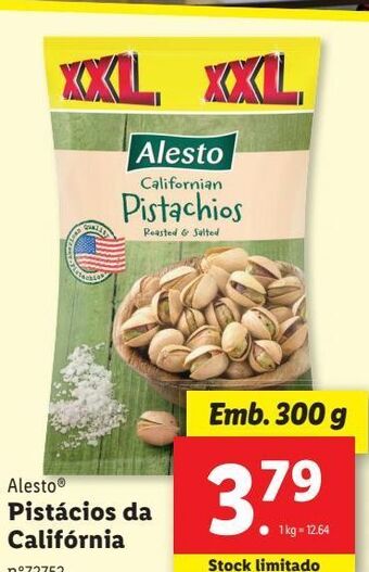 Lidl Pistaches alesto promoção