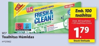 Lidl Toalhitas de limpeza w5 promoção