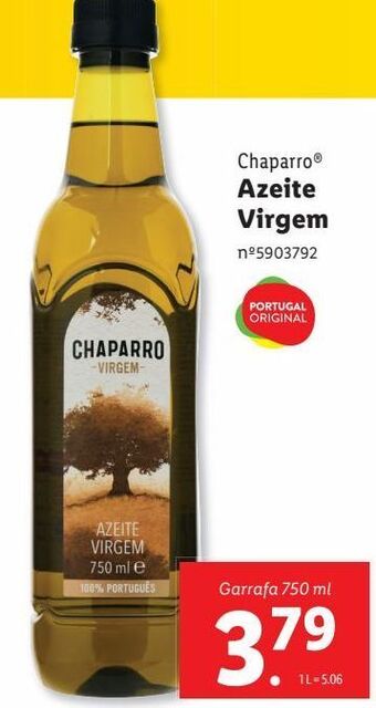 Lidl Azeite virgem chaparro promoção