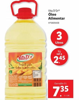Lidl Óleo para fritar vitad'or promoção