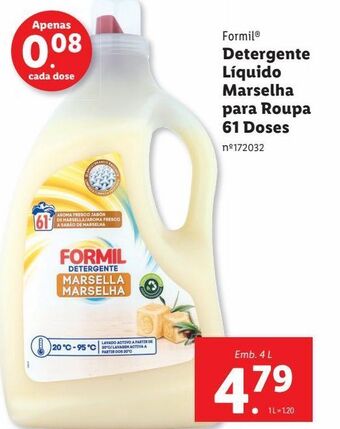 Lidl Detergente líquido formil promoção