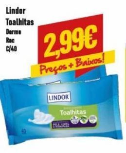 Toalhas umedecidas lindor