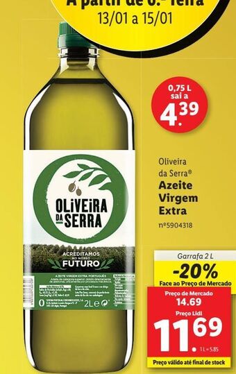 Lidl Azeite extravirgem oliveira da serra promoção