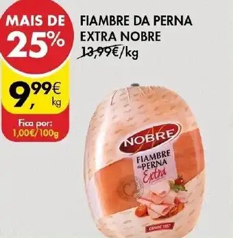 Pingo Doce Fiambre da Perna Extra Nobre promoção