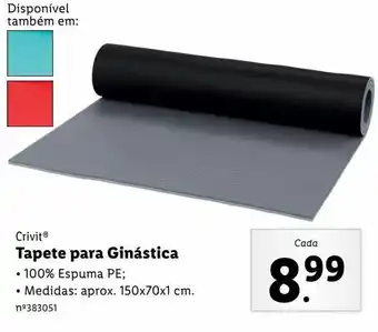 Lidl Tapete de yoga crivit promoção