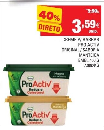 Continente Creme P/ Barrar Pro Activ 450g promoção