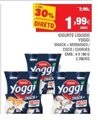 Continente Iogurte Líquido Yoggi 4x 180g promoção