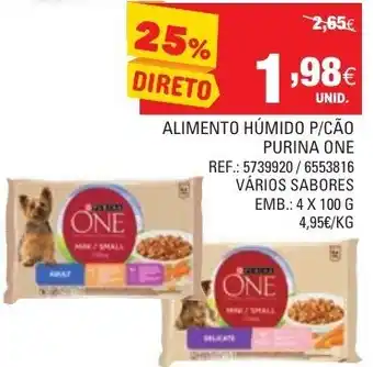 Continente Alimento Húmido P/Cão Purina One 4x100g promoção