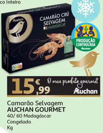 Auchan Camarão Selvagem Auchan Gourmet 40/60 Madagáscar Congelado promoção