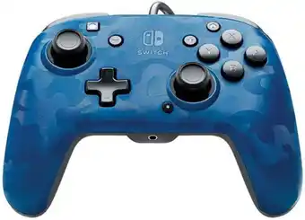 MediaMarkt Comando switch pdp com fios faceoff azul camuflado promoção