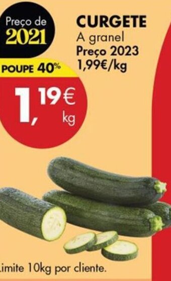 Pingo Doce Curgete a granel 1kg promoção