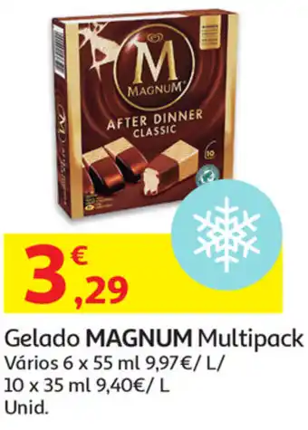 Auchan Gelado Magnum Multipack 6x55ml promoção
