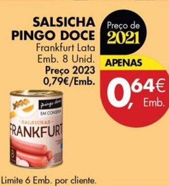Pingo Doce Salsicha Pingo Doce promoção