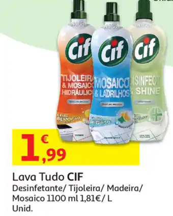 Auchan Lava Tudo CIF 1100ml promoção