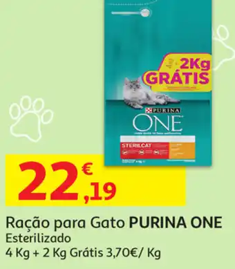Auchan Ração para Gato Purina One Esterilizado 4kg + 2kg Grátis promoção