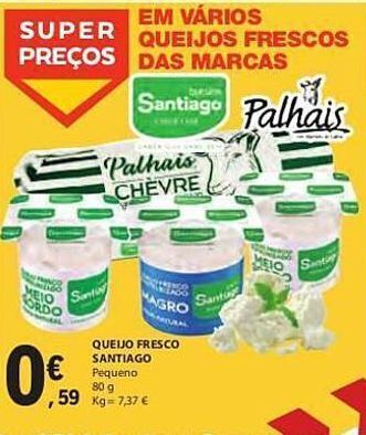 E.Leclerc Queijo fresco santiago promoção