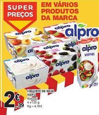 E.Leclerc Iogurte de soja alpro promoção