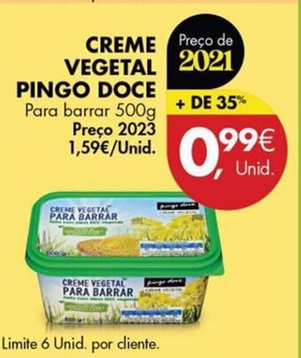 Pingo Doce Creme Vegetal Pingo Doce 500g promoção
