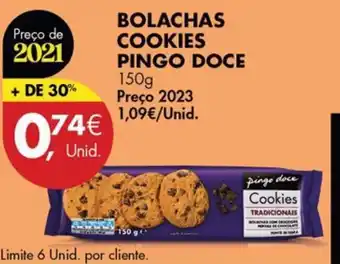Pingo Doce Bolachas Cookies Pingo Doce 150g promoção